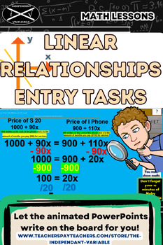 Preview of Linear Relationship Entry Tasks