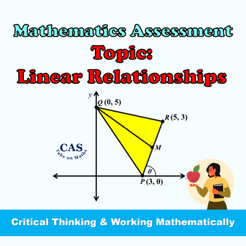 Preview of Linear Relationships Assessment Booklet-Formulas and Solutions