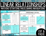 6th Grade Linear Relationships Matching Activity (6.6C)