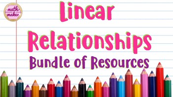 Preview of Linear Relationships - Mega Bundle  8th Grade Math