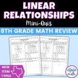 Linear Relationships Mini Quiz | STAAR New Question Type |