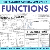 Functional Relationships Unit Pre Algebra Curriculum
