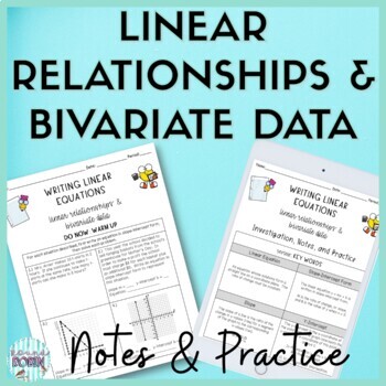 Preview of Linear Relationships and Bivariate Data Guided Notes