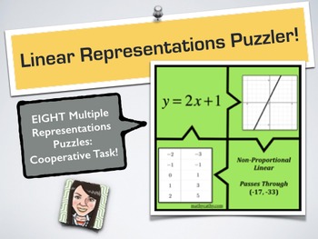 Preview of Linear Representations Puzzler - Cooperative Puzzle Tasks Reinforce Vocabulary!