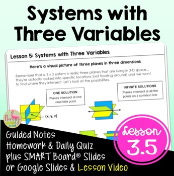 Preview of Systems with Three Variables (Algebra 2 - Unit 3)