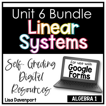 Preview of Linear Systems Google Forms Bundle