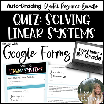 Preview of Linear Systems Google Forms Quiz