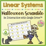Linear Systems Halloween Scramble for Google Slides™