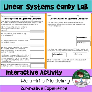 Preview of Linear Systems Of Equations Candy Lab