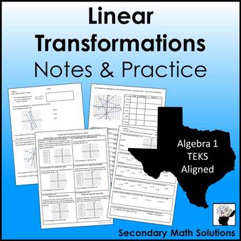 Preview of Linear Transformations Notes & Practice