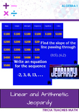 Linear and Arithmetic Sequences  Jeopardy