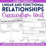Linear and Functional Relationships Unit Algebra 1 Curriculum