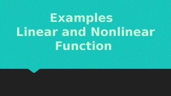 Preview of Linear and Nonlinear Function Practice with Answers