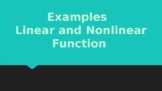 Linear and Nonlinear Function Practice with Answers