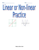 Linear or Non-linear function practice