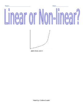 Preview of Linear or Non-linear functions