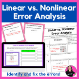 Linear vs. Nonlinear Functions Error Analysis Digital and 