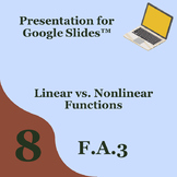 Linear vs Nonlinear Functions Google Slides™ Presentation 8.F.A.3