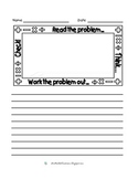 Lined Math Journal Paper With Work Space