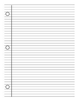 lined notebook paper template pdf by maestra mccall tpt