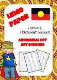 Lined Paper - Aboriginal Dot Art