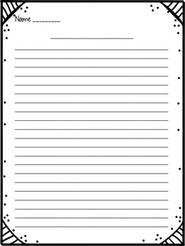 Lined Paper {Borders Included} FREEBIE Sample by Education Lahne