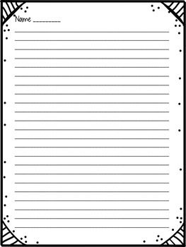 Lined Paper {Borders Included} FREEBIE Sample by Education Lahne