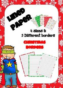 Preview of Lined Paper Christmas