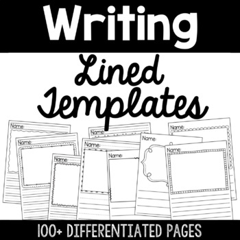 Preview of Lined Paper, Draw & Write Graphic Organizers