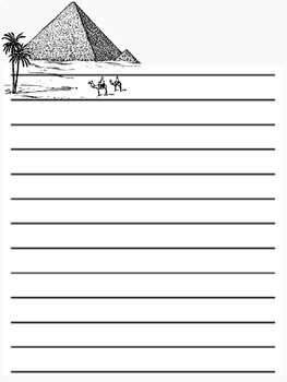 paper ancient egypt writing lined egyptian theme