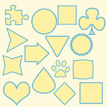 Lined Paper Frames Clip Art: Add to your worksheets, covers and other  resources