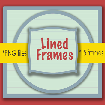 Lined Paper Frames Clip Art: Add to your worksheets, covers and other  resources