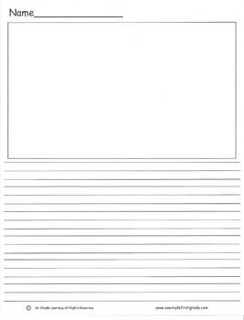 lined paper full half page by so simple first grade tpt