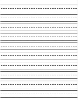 Lined Paper - Full page of lines & half page for drawing and writing  {FREEBIE}