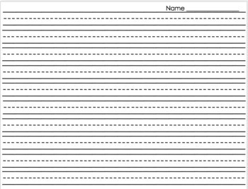 lined writing paper horizontal freebie by teaching to firsties