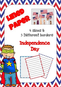 Preview of Lined Paper - Independence Day