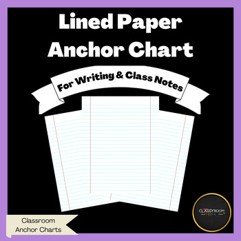 Preview of Lined Paper Poster | Lined Paper Anchor Chart | Notebook Paper Poster