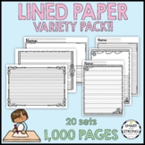 Lined Paper Variety Pack • Adaptive • Seasonal Themes • 20