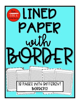 Lined Paper With Borders Worksheets Teaching Resources Tpt