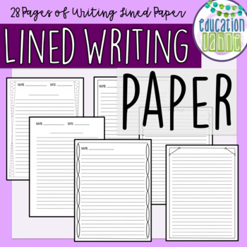 lined paper with borders worksheets teaching resources tpt