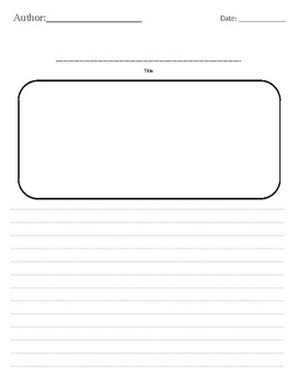 Preview of Lined Paper with Drawing Space (double sided, editable)