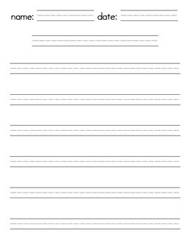Lined Papers / Writing Template - Portrait by Connor Jeon | TPT