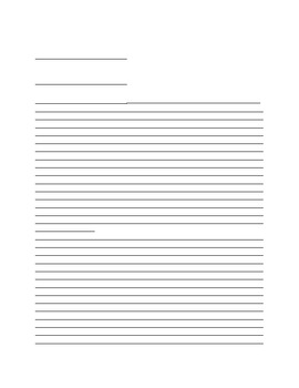 Lined Papers for Miscellaneous Writing Assignments by Mindy Scheel