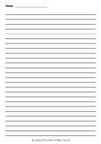 Lined Writing Paper 1cm FREE