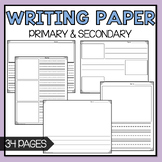 Lined Writing Paper - Primary and Secondary