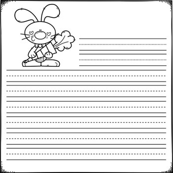 Lined Writing Paper Seasonal- Spring Summer Easter Fourth of July