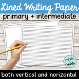 Lined Writing Paper | Vertical & Horizontal | Preschool, P