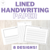Lined Writing Paper with Dotted Lines for Kindergarten and