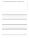 Lined Writing Paper With Picture Box Worksheets & Teaching ...