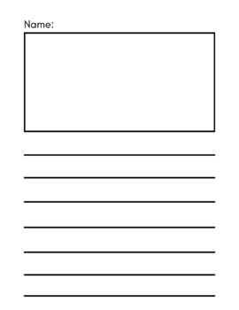Preview of Lined Writing Paper with Picture Box